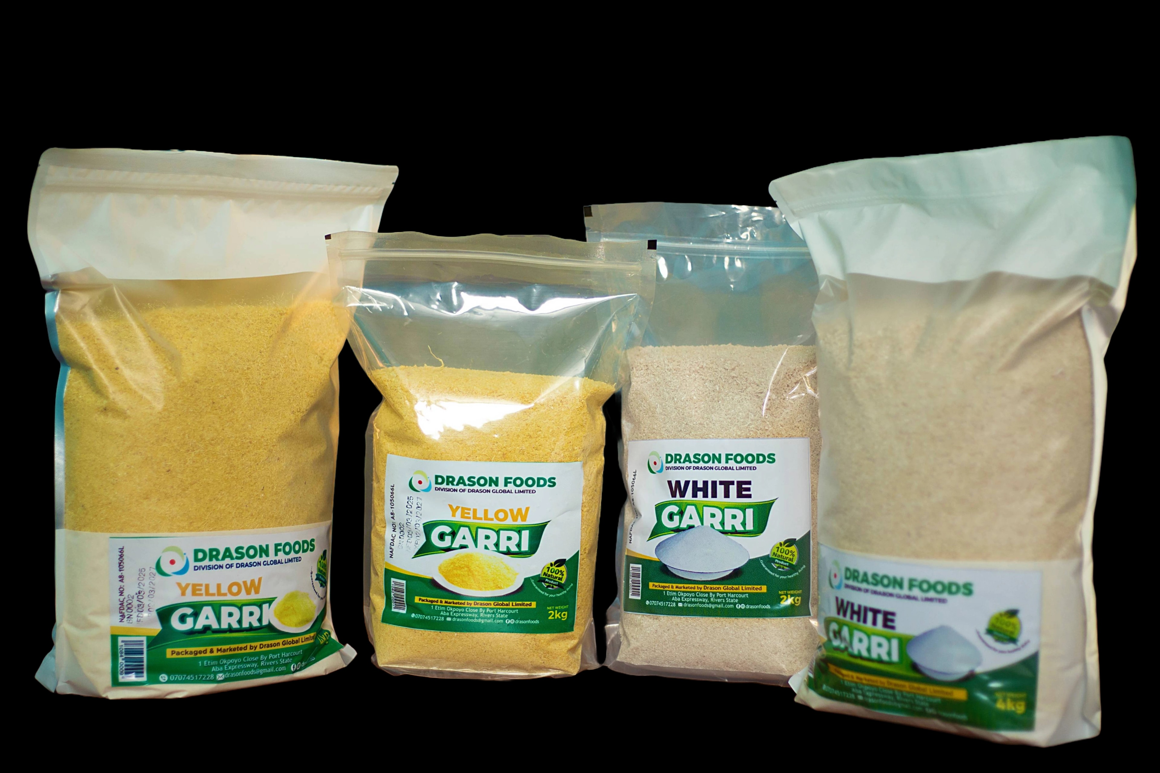 Yellow and White Garri